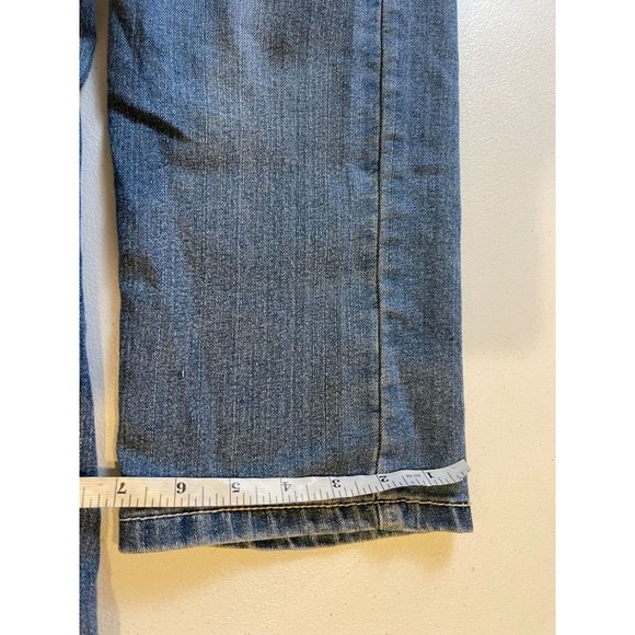 Roz & Ali Womens Jeans Straight Leg Mid Rise Stretch Sequin Pockets Blue Size 10 - Picture 7 of 10